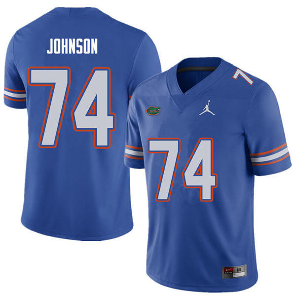Jordan Brand Men #74 Fred Johnson Florida Gators College Football Jerseys Sale-Royal
